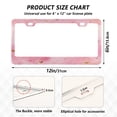 thumbnail image 2 of Aluminum License Plate Frame 2 Pack Car Exterior Accessory Car Tag Holder for Front Rear Plates Cars Decor Pink Background with Hearts, 2 of 7