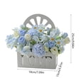 thumbnail image 3 of Artificial Rose Hanging Basket Wall Decor, 3D Floral Arrangement for Home Decoration, Indoor Outdoor Hanging Flowers for Living Room Bedroom Patio Garden Wall Decorations, Fake Vine Plant Decor, 3 of 6