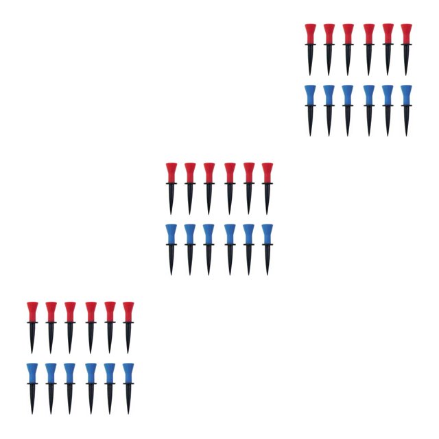 QualitChoice 12 Pcs pour T-Shirts de Golf Plastique Support de Balle Professionnel Réutilisable Extérieur Intérieur Golf Entraînement Pratique Cadeaux Entraîneurs 6 Pcs Rouge+6 Pcs Bleu 58mm 3Ensemble