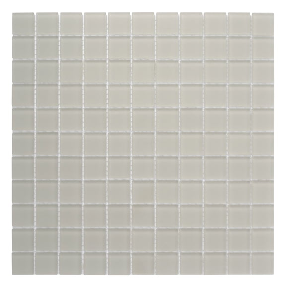 10 pack Lace White 11.8 in. x 11.8 in. 1 in. x 1 in. Matte Finished Glass Mosaic Floor and Wall Tile (9.67 sq. ft./Case)