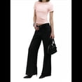 thumbnail image 3 of Camisetas de Algodón para Mujer, Cuello Redondo, Corta, Básicas, Informales, de Verano, Color Rojo Sandía, Talla L, 3 of 9