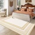 thumbnail image 5 of Nanan 10'x13' Modern Bordered Area Rug Geometric Carpet, Washable Stain-Resistant Non-Slip Rug for Living Room Bedroom Home Office, Beige, 5 of 10