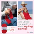 thumbnail image 3 of 60% Cotton 40% Acrylic Crochet Yarn - 3 Skien Bulk - Red, Soft Fine/Sport for Crocheting/Knitting - Ideal for Amigurumi Dolls and Baby Garments, 3 of 7