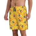 thumbnail image 2 of Salouo Honeycombs Pattern Swim Trunks for Men,Men's Hawaiian Bathing Suit Swimsuits Quick Dry Swimming Board Shorts Beach Shorts with Pockets-XX-Large, 2 of 6