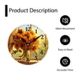 thumbnail image 4 of 12 Inch Wall Clock Battery Operated Silent Clock Decorative for Office, Kitchen, Outdoor, Living Room，Blooming Sunflowers in Vase Oil Chic, 4 of 4