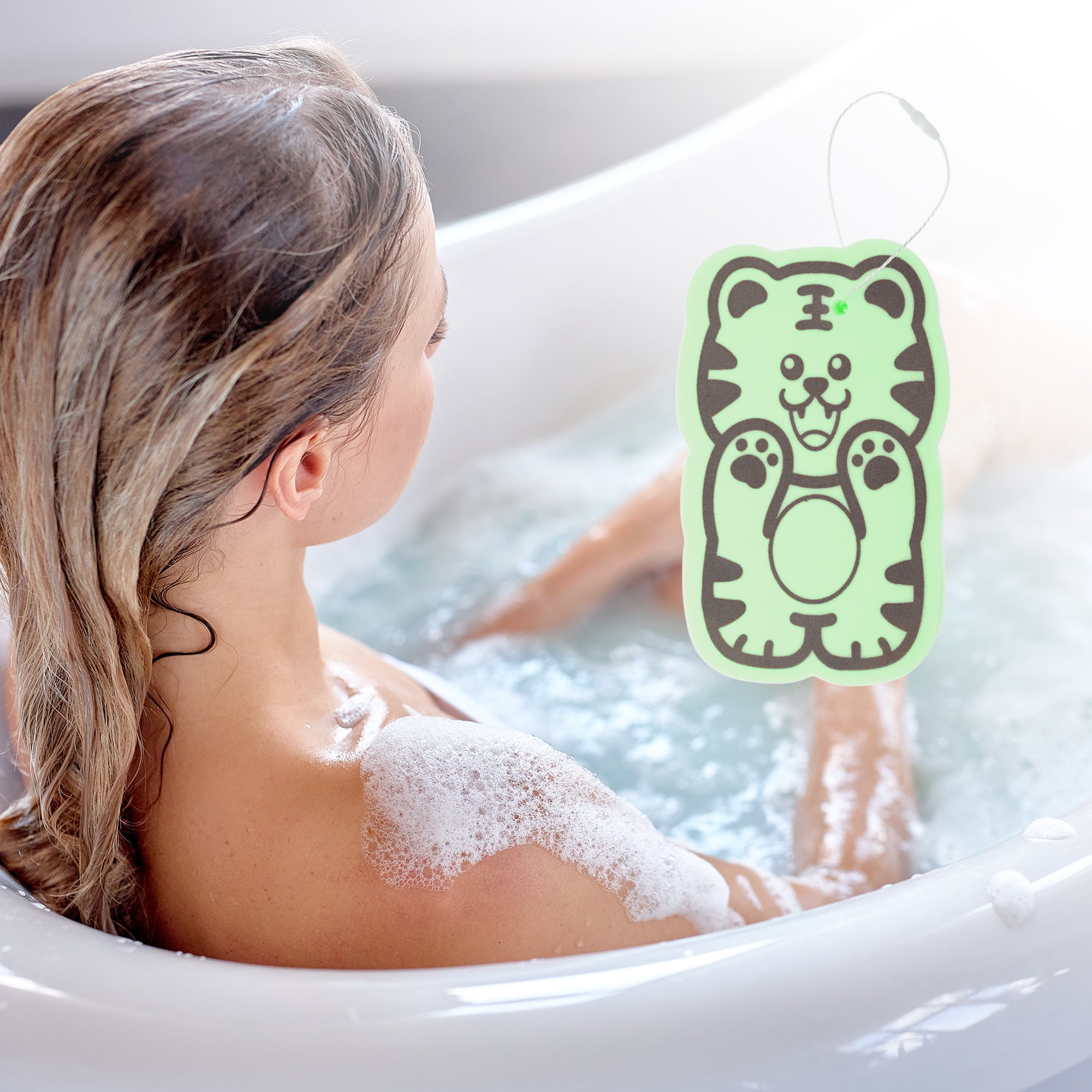 Unique Bargains Bath Brush Shower Brush for Shower 4.33"x2.56"x0.79" Green