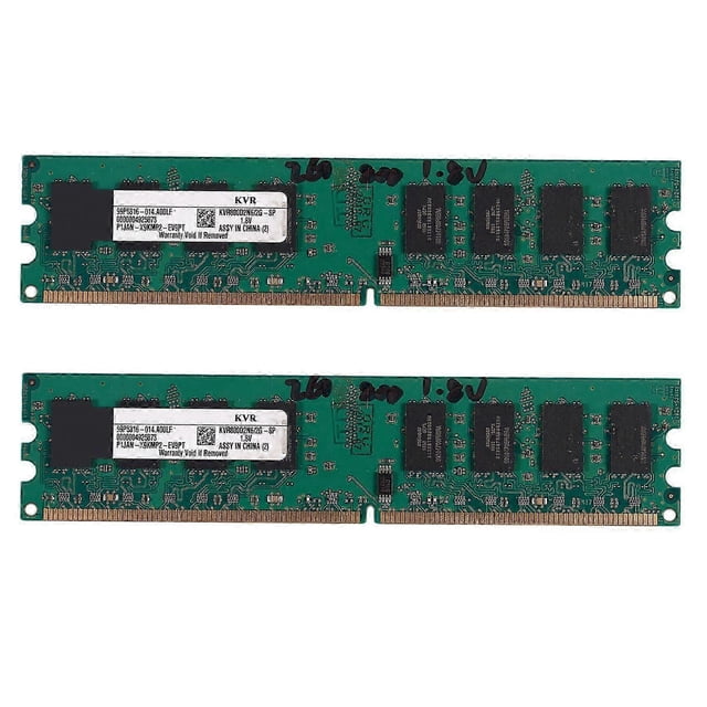 2X 2GB DDR2 PC2-6400 800MHz 240Pin 1.8V Desktop DIMM Memory RAM for Intel, for AMD(2GB/800,W)