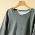 thumbnail image 5 of Sexlip Wool Sweaters Women Long Sleeve Slash Neck Loose Casual Warm Sweater Pullover Top Gray L, 5 of 5
