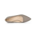 thumbnail image 4 of BLISSFUL STEP Women's Shoes Pointy Toe Slip-on Faux Suede Block Heel Pumps  Taupe 7, 4 of 8