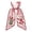 B, variant on Christmas Holiday Sash with Embroidered Letter and Tree Pattern Red White Striped Hanging Decoration for Front Door Wreath Home Holiday (K)