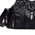 thumbnail image 3 of Vintage Shoulder Bag Adjustable Strap Gift Multipurpose PU Leather Clutch Purses Black, 3 of 7