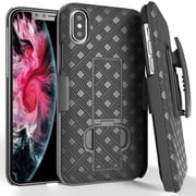 For Apple iPhone Xs Max Shell Holster Combo Case With Belt clip