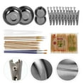 2 Sets Model Paint Set with Plate Paint Pen Paint Clip Dropper for