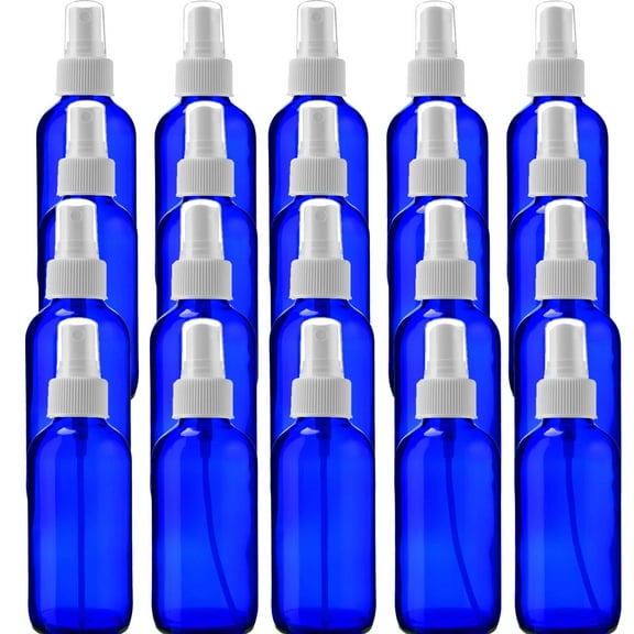 Medical Sales Supply Cobalt Blue 4oz White Mist Sprayer Bottle (120ml) Pack of 20
