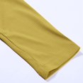 thumbnail image 6 of Womens Tshirts Long Sleeve Womens Tunic Tops Fall Winter Fashion Solid Color Crewneck Ribbed Knitted Slim Sweater Blouses Business Casual Yellow 2XL, 6 of 8