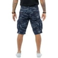 thumbnail image 2 of RAW X Mens Belted 12.5" Inseam Knee Length Cargo Shorts, Navy Camo, 46, 2 of 4