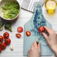 thumbnail image 3 of Winter Cutting Board, Pencil Sketch Drawing of a Ski Hut in the Mountains Resort, Decorative Tempered Glass Cutting and Serving Board, in 3 Sizes, by Ambesonne, 3 of 5