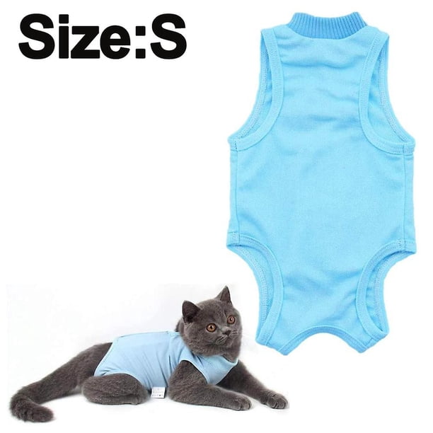 Traje de recuperación profesional para gatos para heridas abdominales o enfermedades de la piel, alternativa de cuello electrónico para gatos y perros, después de la cirugía, use una herida anti lustr brand modelStyleType