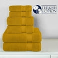 thumbnail image 4 of 6 Piece Towel Set, 2 Bath Towels 2 Hand Towels 2 Washcloths, 100% Turkish Cotton Towels for Bathroom, Gold, 4 of 7