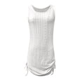 thumbnail image 3 of Women's Summer Drawstring Sleeveless Short Skirt - Polyester Casual Dress with Side Pockets, S-XXL, 3 of 4