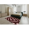thumbnail image 4 of Ahgly Company Indoor Square Patterned Chocolate Brown Area Rugs, 8' Square, 4 of 6