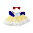 thumbnail image 3 of Vestido de muñeca de peluche CUTICAT con lazo para muñecas de 38 cm enrejado azul, 3 of 5