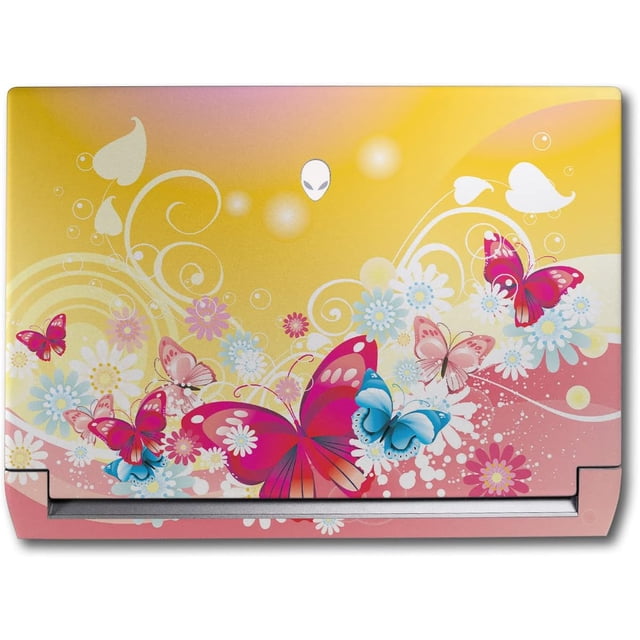 Generic MightySkins Skin Full Wrap Kit for Alienware M17 R5 2022 Floral Butterfly