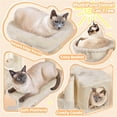 thumbnail image 4 of Yaheetech 34" Height Plush Cover Cat Tree with Condo and Sisal Ropes Posts, Beige, 4 of 7