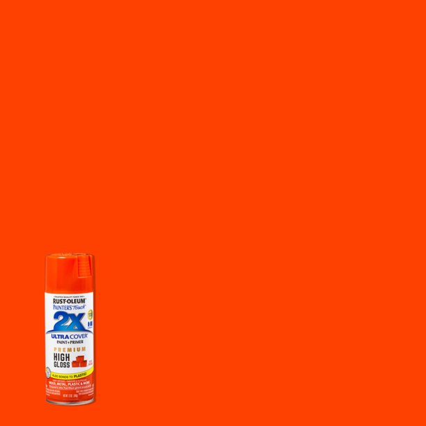 RustOleum Painters Touch Ultra Cover Gloss Fiery Orange Spray Paint 12