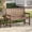 Teak, variant on BouPower 48 Inch Poly Lumber Outdoor Bench for 2, Weather Resistant Patio Garden Bench with Slatted Back and Seat, 800 Lb Capacity Porch Bench for Lawn, Backyard, Front Porch, Deck