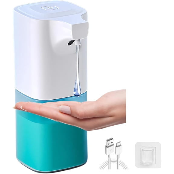 DIFELOP Automatic Soap Dispenser, Wall-Mounted Sensor Foaming Soap Dispenser with 4-Level Adjustable Foam Output, 350ml, Foam & Gel Versions, Ideal for Kitchen and Bathroom Use