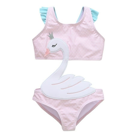 Cute Toddler Girls Bathing Suits Cover Up Girls Boys Bikini Youth Swim Suits for Girls 3D Cartoon 1 Piece Swimsuit Sleeveless Bathing Suit Summer Beachwear Swimwear Outfits