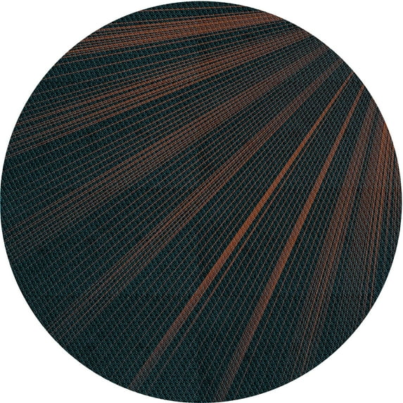 Ahgly Company Indoor Round Patterned Midnight Gray Area Rugs, 8' Round