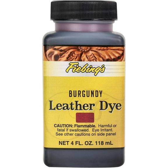 Fiebing's Leather Dye (4 Fl Oz) - Alcohol-Based, Penetrating, Permanent Dye for Shoes, Boots, Belts, Bags, Furniture - Includes Wool Dauber Applicator