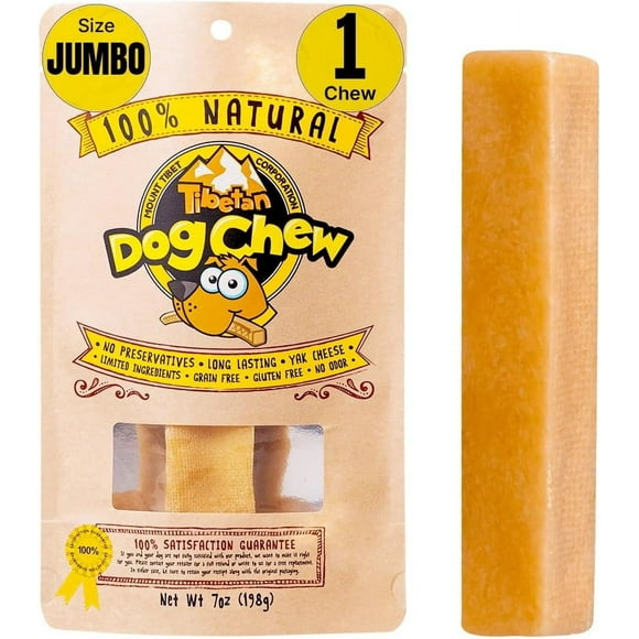 shiyou-Yak Cheese Himalayan Chew - Himalayan Yak Milk - Natural Yak Cheese Chew, Long Lasting Dog Treats for Aggressive Chewers- Keeps Dogs Busy & Enjoying (Jumbo Dogs Under 100 Pounds)
