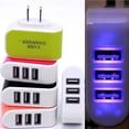 thumbnail image 4 of Inteprter Nuevo 3 puertos Triple puerto USB Wall Home Travel Adaptador de de CA Enchufe de la UE de teléfono móvil Type9 NO9, 4 of 6