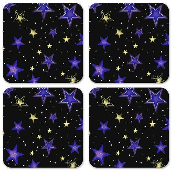 Vinyl Drink Coasters - Set of 4 - Stars - Image by Dan Morris