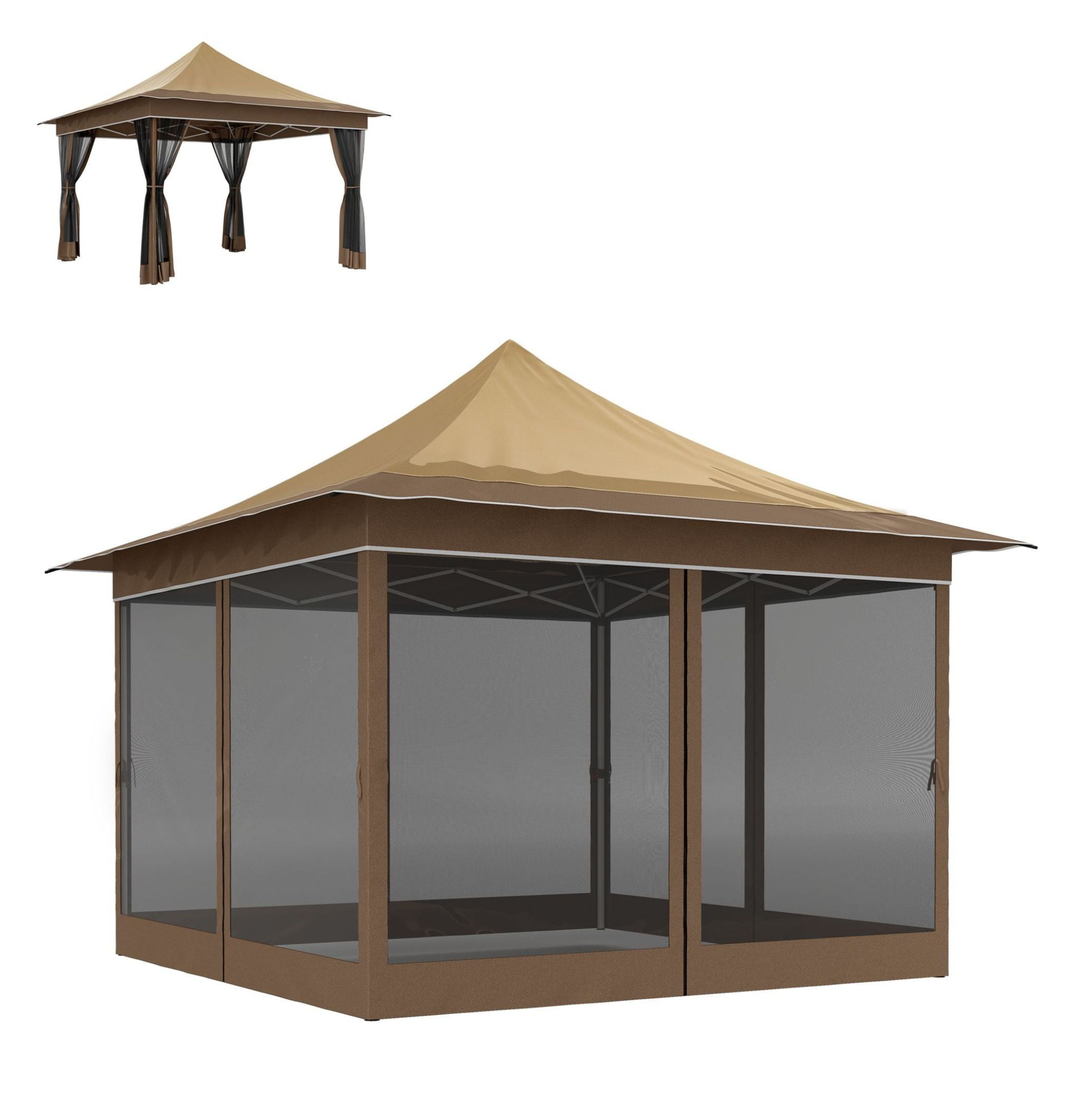 Costway 13'x13' Patio Portable Folding Pop-Up Gazebo Canopy Tent