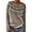 Khaki #808, variant on Bovemsi Sweaters for Women Cozy Women's Knitted Isle Print Retro Sweater Casual Loose Crewneck Long Sleeve Cropped Pullover Tops Fall Sweaters