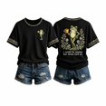 thumbnail image 3 of WGRFFH Women's I Could Be Meaner But Jesus Said No Funny Christian Frog T-Shirt Classic Christian Shirts,Religious Humor Top,Cute Frog Garden Graphic T-Shirt for Summer,Cottage Core Black L, 3 of 3