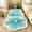 Light Blue, variant on Floral Cute Rug, Irregular Shaped Rug, Cute Rugs for Bedroom, Flower Shaped Rug, Bedroom Floor Carpet Non Slip Washable Area Rug for Home Room Playroom Living Room Entryway 60x40 Cm