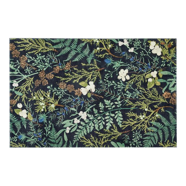 TIELUTT Cartoon Flower Print Kitchen Carpet Cartoon Fish Print Kitchen Carpet Washable Cushion Initial Blankets and Throws Furry Carpet Rug Couch Blankets Warm Throw Rugs Living Room Big Bedroom Rugs