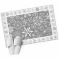 thumbnail image 2 of Winter Snowflakes Washable Small Entryway Area Rugs 2'x3', Christmas Abstract Art Gray Background Low Pile Throw Rug Non-Slip Sturdy Edge Binding Carpet for Front Door Floor Room Entry, 2 of 9