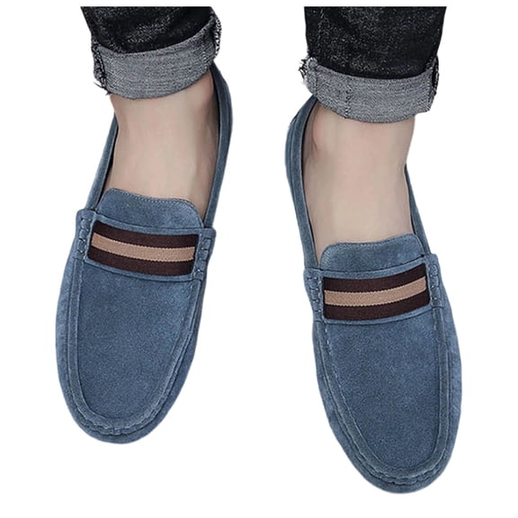 Lovskoo Mens Plus Size Moccasin Loafers Round Toe Slip On Non Slip Comfort Casual Shoes Spring