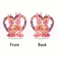 thumbnail image 3 of Valentine's Day Tabletop Pink Valentine's Day Signs 2D Acrylic Romantic Couple Statue with Heart Tabletop Centerpiece Signs Valentines Decorations for Home Decor Gift Wedding Anniversary, 3 of 5