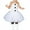 ONLY White Dress, variant on BemeyourBBs Kids Christmas Snowman Costume Girls Halter Tulle Princess Dress Scarf Headwear 3PCS Christmas Outfit Halloween Christmas Dress Up Costume
