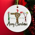 thumbnail image 2 of Hairdresser Plaid Merry Christmas Ornament, 2 of 5