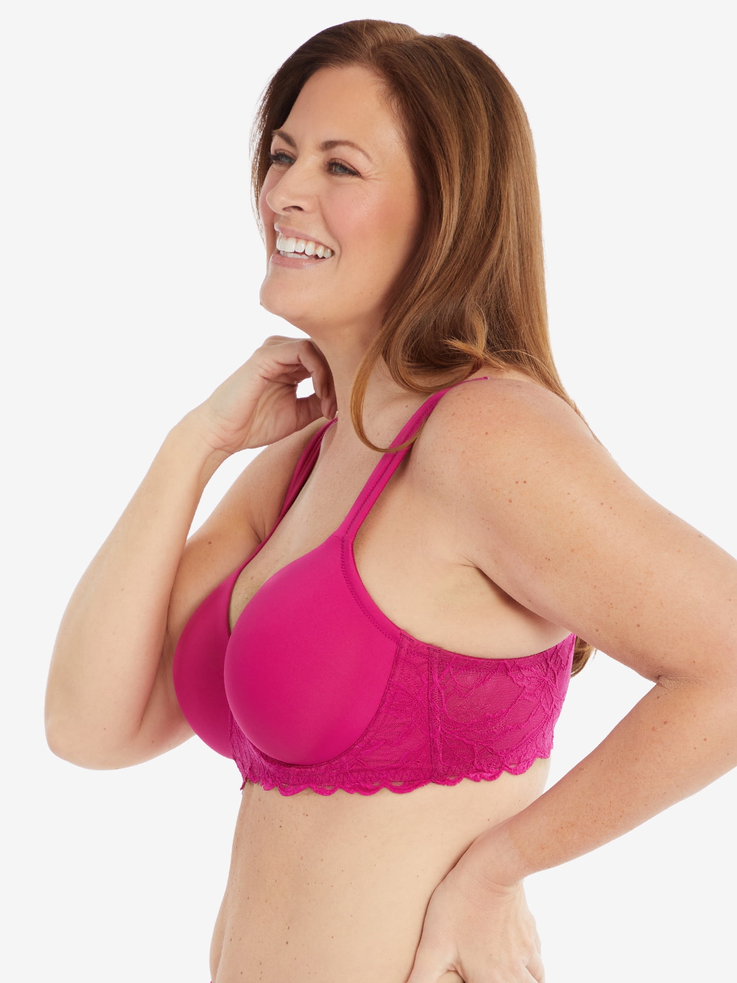 Leading Lady, The Chloe, Lace Band Tshirt Bra, Lightly Padded, Underwire Support, Full Coverage, Smoothing, Lift and Contour (Women's & Women's Plus)