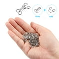 thumbnail image 4 of 50pcs Sewing Hook and Eye Closure for Clothing Bra Jacket Hooks Replacement Sewing Craft, Silver, 4 of 6