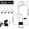 thumbnail image 2 of Ganchos de acero inoxidable para ropa, 7 unidades, antideslizantes, portátiles, para colgar ropa (negro), 2 of 5
